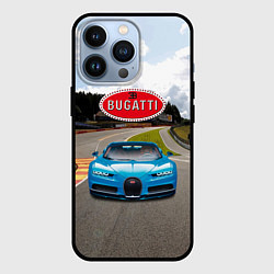 Чехол для iPhone 13 Pro Bugatti - motorsport racing route, цвет: 3D-черный