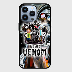 Чехол для iPhone 13 Pro Морти и Рик под властью ядовитой слизи - коллаба, цвет: 3D-черный