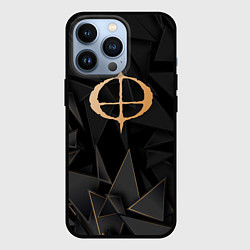 Чехол для iPhone 13 Pro Ozzy Osbourne golden poly, цвет: 3D-черный