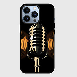 Чехол для iPhone 13 Pro Микрофон и звук, цвет: 3D-черный