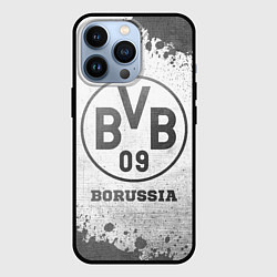 Чехол для iPhone 13 Pro Borussia - white gradient, цвет: 3D-черный