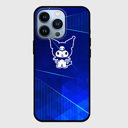 Чехол для iPhone 13 Pro Kuromi blue poly, цвет: 3D-черный