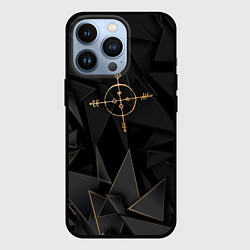 Чехол для iPhone 13 Pro Megadeth golden poly, цвет: 3D-черный