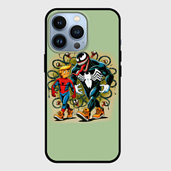 Чехол для iPhone 13 Pro Venom and Spider-Trump - meme, цвет: 3D-черный