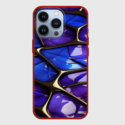 Чехол iPhone 13 Pro Синие и фиолетовые плиты