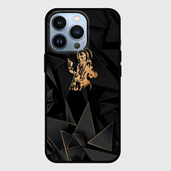 Чехол для iPhone 13 Pro Iron Maiden golden poly, цвет: 3D-черный