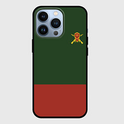 Чехол для iPhone 13 Pro Мотострелковые войска: герб со щитом, цвет: 3D-черный