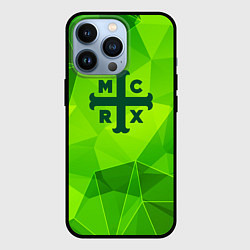 Чехол для iPhone 13 Pro My Chemical Romance green poly, цвет: 3D-черный