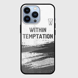Чехол для iPhone 13 Pro Within Temptation - white gradient посередине, цвет: 3D-черный