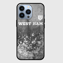 Чехол для iPhone 13 Pro West Ham - grey gradient посередине, цвет: 3D-черный