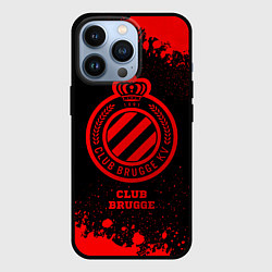 Чехол для iPhone 13 Pro Club Brugge - red gradient, цвет: 3D-черный