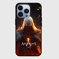 Чехол для iPhone 13 Pro Assassins Creed fire, цвет: 3D-черный