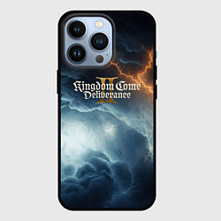 Чехол для iPhone 13 Pro Kingdom Come Deliverance 2 молнии в небе, цвет: 3D-черный