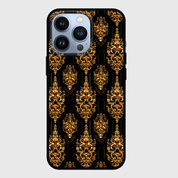 Чехол iPhone 13 Pro Тайский золотой орнамент