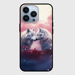 Чехол для iPhone 13 Pro Волчья пара, цвет: 3D-черный