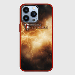 Чехол для iPhone 13 Pro Stronghold сrusader лого и гром, цвет: 3D-красный