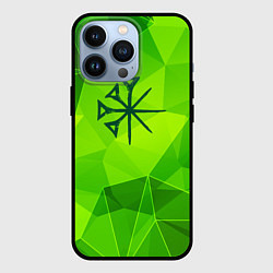 Чехол для iPhone 13 Pro Nightwish green poly, цвет: 3D-черный