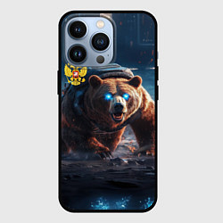 Чехол для iPhone 13 Pro Русский медведь-победитель, цвет: 3D-черный