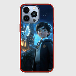 Чехол для iPhone 13 Pro Гарри Поттер и сова, цвет: 3D-красный