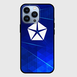 Чехол для iPhone 13 Pro Jeep blue poly, цвет: 3D-черный