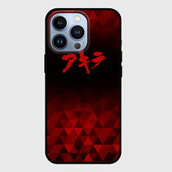 Чехол для iPhone 13 Pro Akira red poly, цвет: 3D-черный
