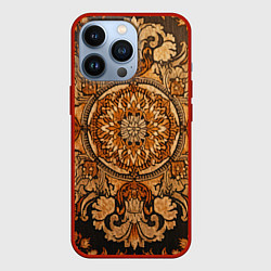 Чехол для iPhone 13 Pro Старинные узоры, цвет: 3D-красный
