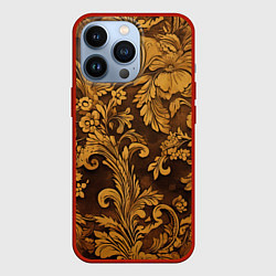 Чехол для iPhone 13 Pro Рубленный узор, цвет: 3D-красный