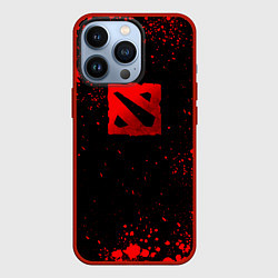 Чехол iPhone 13 Pro Красные брызги - Dota 2