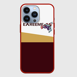 Чехол для iPhone 13 Pro Экстрим сноуборд, цвет: 3D-красный