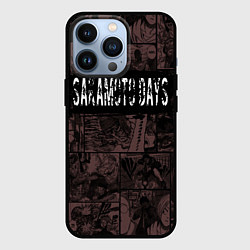 Чехол для iPhone 13 Pro Дни сакамото манга с героями, цвет: 3D-черный