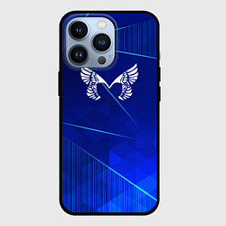 Чехол для iPhone 13 Pro Placebo blue poly, цвет: 3D-черный