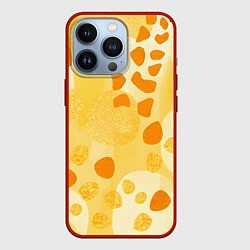 Чехол для iPhone 13 Pro Солнечные пятна жирафа, цвет: 3D-красный