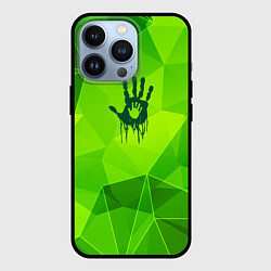 Чехол для iPhone 13 Pro Death Stranding green poly, цвет: 3D-черный