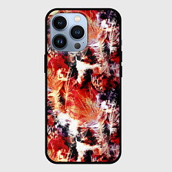 Чехол для iPhone 13 Pro Огненные перья, цвет: 3D-черный