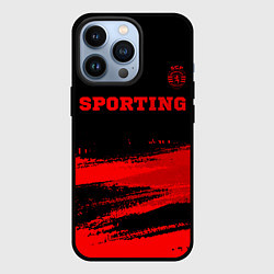 Чехол для iPhone 13 Pro Sporting - red gradient посередине, цвет: 3D-черный
