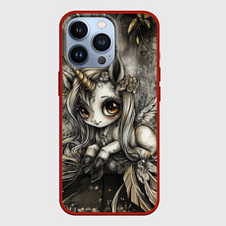 Чехол для iPhone 13 Pro Мифическая единорожка, цвет: 3D-красный