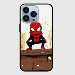 Чехол для iPhone 13 Pro Мини человек-паук, цвет: 3D-черный