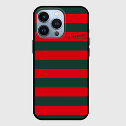 Чехол для iPhone 13 Pro Полосы Фредди Крюгера, цвет: 3D-черный