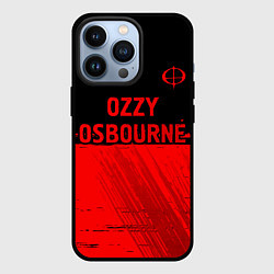 Чехол для iPhone 13 Pro Ozzy Osbourne - red gradient посередине, цвет: 3D-черный