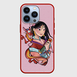 Чехол для iPhone 13 Pro Красивая Мулан и Мушу - big pictures, цвет: 3D-красный