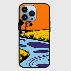 Чехол для iPhone 13 Pro Пейзаж с фантастической природой, цвет: 3D-черный
