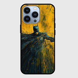 Чехол для iPhone 13 Pro Бэтмен нарисованный кистью, цвет: 3D-черный