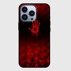 Чехол для iPhone 13 Pro Death Stranding red poly, цвет: 3D-черный