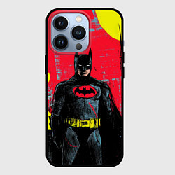 Чехол для iPhone 13 Pro Бэтмен красками, цвет: 3D-черный