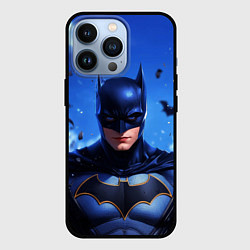 Чехол для iPhone 13 Pro Бэтмен синее небо, цвет: 3D-черный