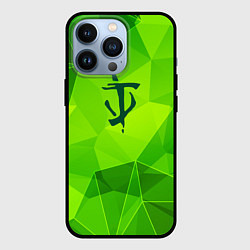 Чехол для iPhone 13 Pro Doom green poly, цвет: 3D-черный