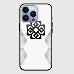 Чехол для iPhone 13 Pro Breaking Benjamin white poly, цвет: 3D-черный
