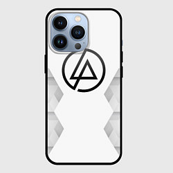 Чехол для iPhone 13 Pro Linkin Park white poly, цвет: 3D-черный