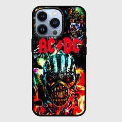 Чехол для iPhone 13 Pro ACDC рок монстры, цвет: 3D-черный