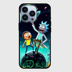 Чехол для iPhone 13 Pro Рик и Морти на планете сказочных грибов, цвет: 3D-черный